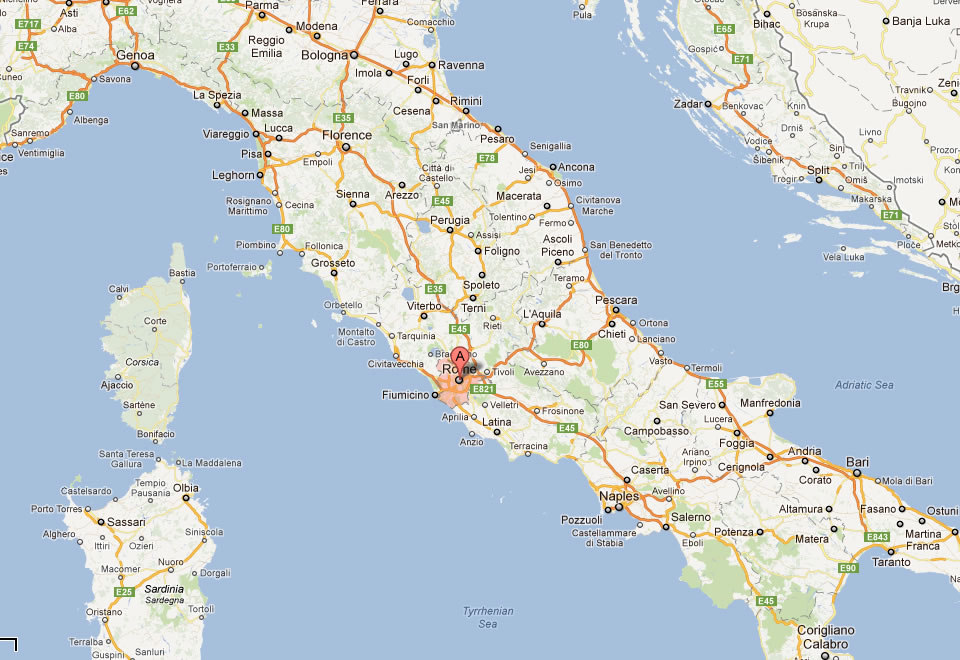 map of roma italy